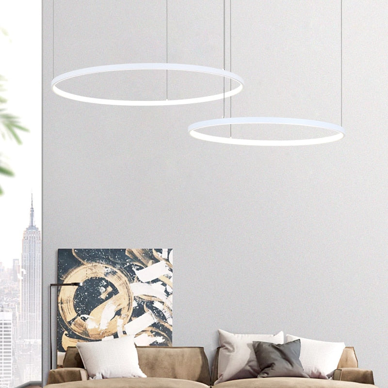 Modern Led Chandelier Ring Lights - GOLDEN