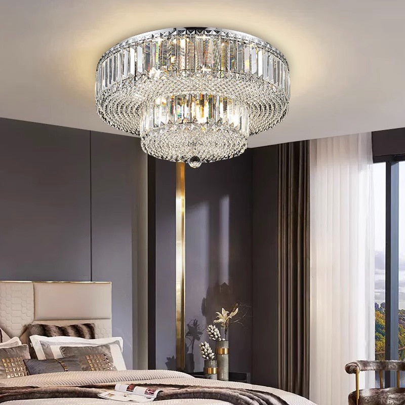 Gold Nordic Crystal Lampara Led Ceiling Chandelier 2