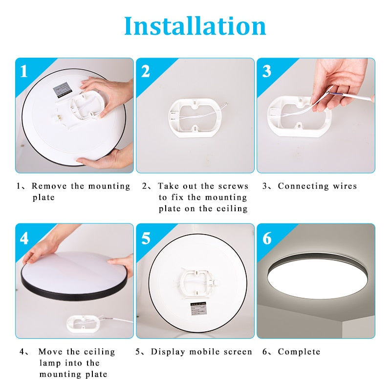 Ceiling Lamp Round Bright Led - Cold white