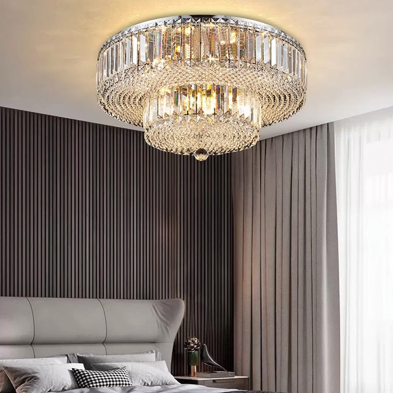 Gold Nordic Crystal Lampara Led Ceiling Chandelier 2